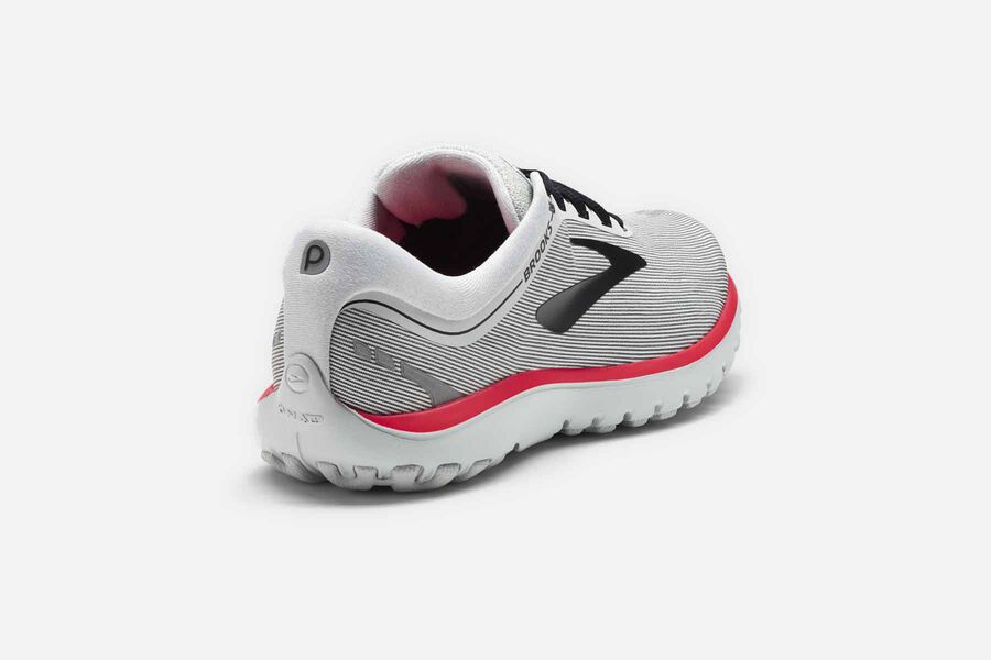 Brooks Pureflow 7 Road Loopschoenen Dames - Grijs/Zwart/Roze - 361490UXV